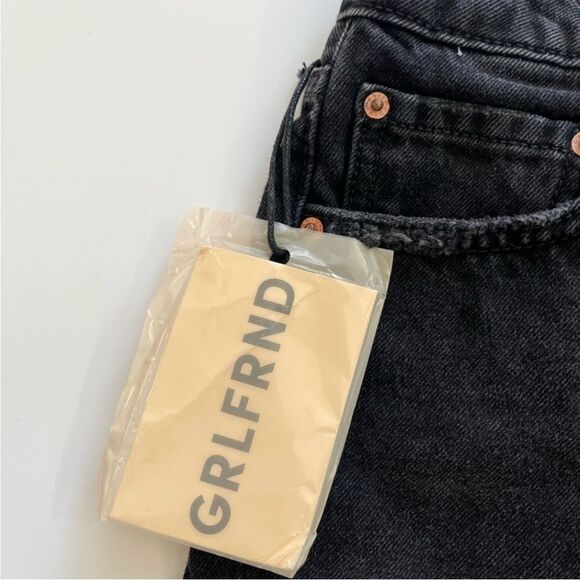 NWT GRLFRND Helena High Rise Cutoff Shorts Washed Black Raw Hem - Picture 10 of 12